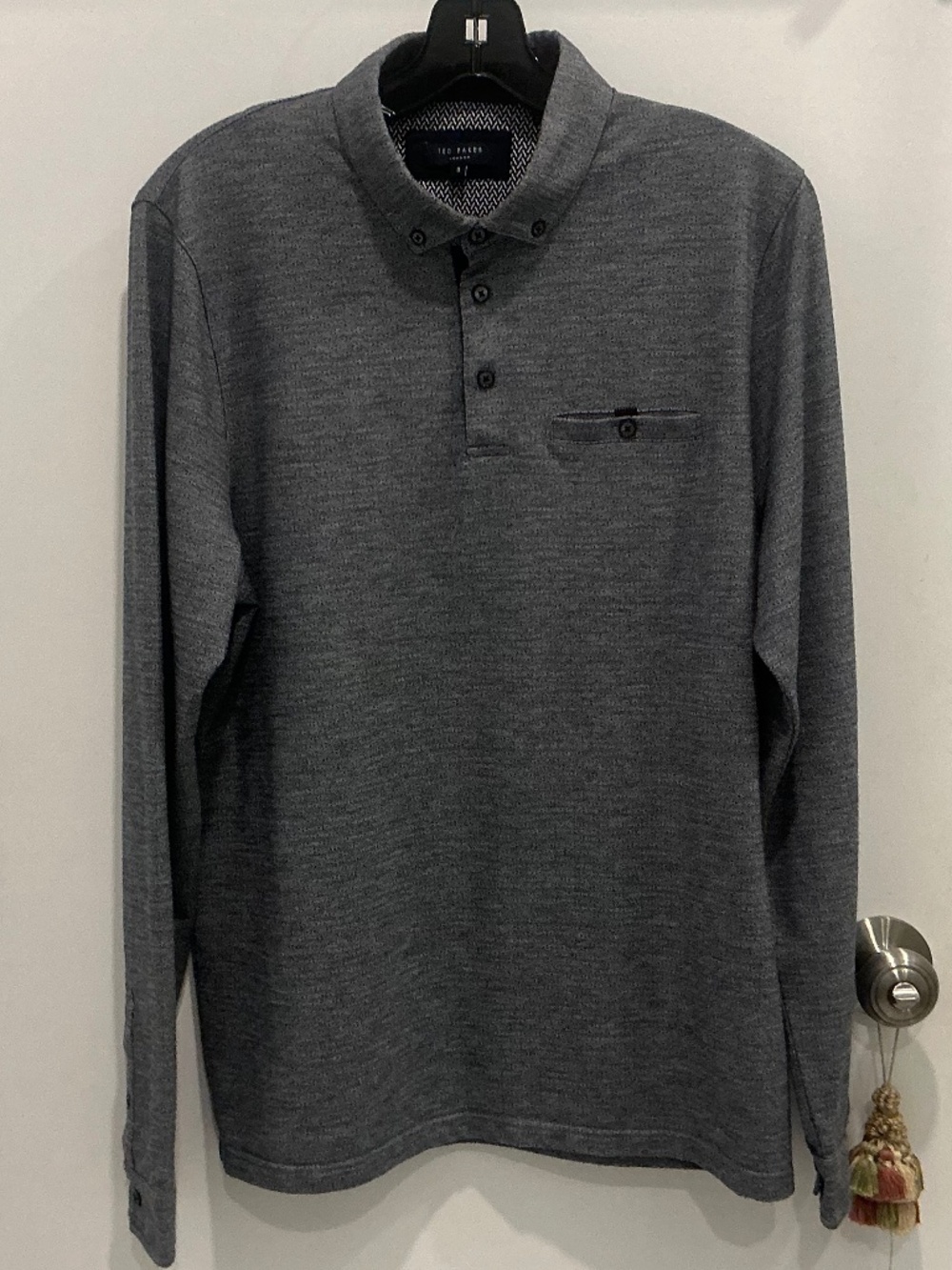 Ted Baker long sleeve knit button shirt SZ 5